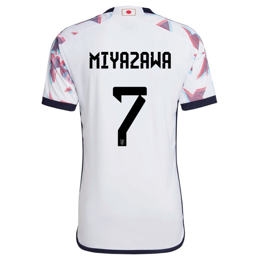 Bambino Maglia Giappone Hinata Miyazawa #7 Bianco Kit Gara Away 22-24 Maglietta