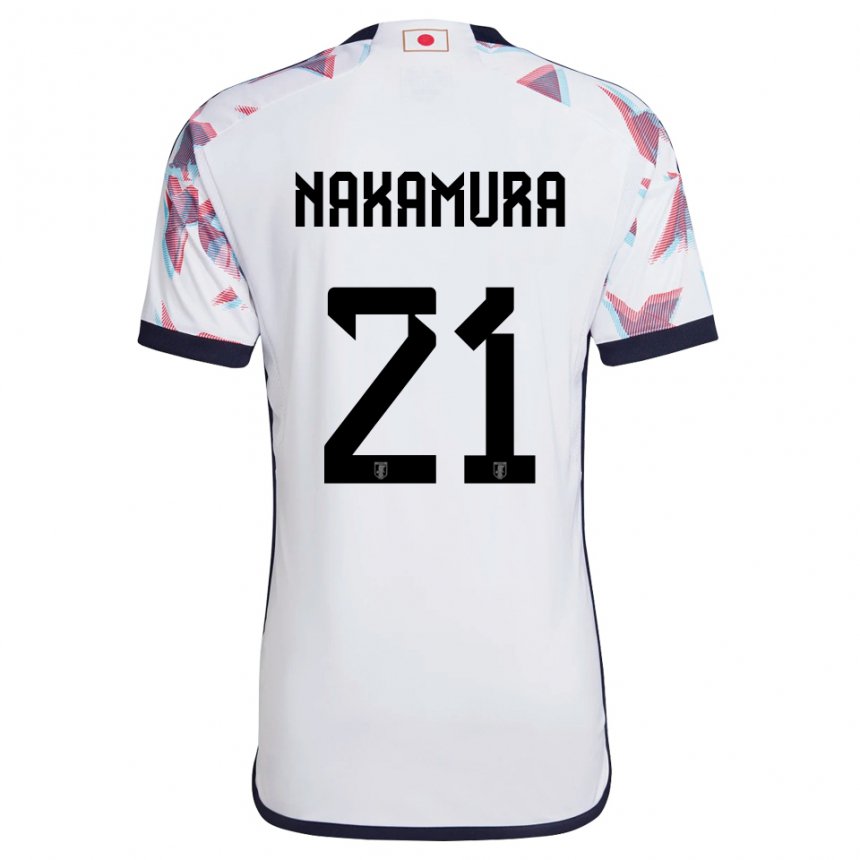Bambino Maglia Giappone Jiro Nakamura #21 Bianco Kit Gara Away 22-24 Maglietta