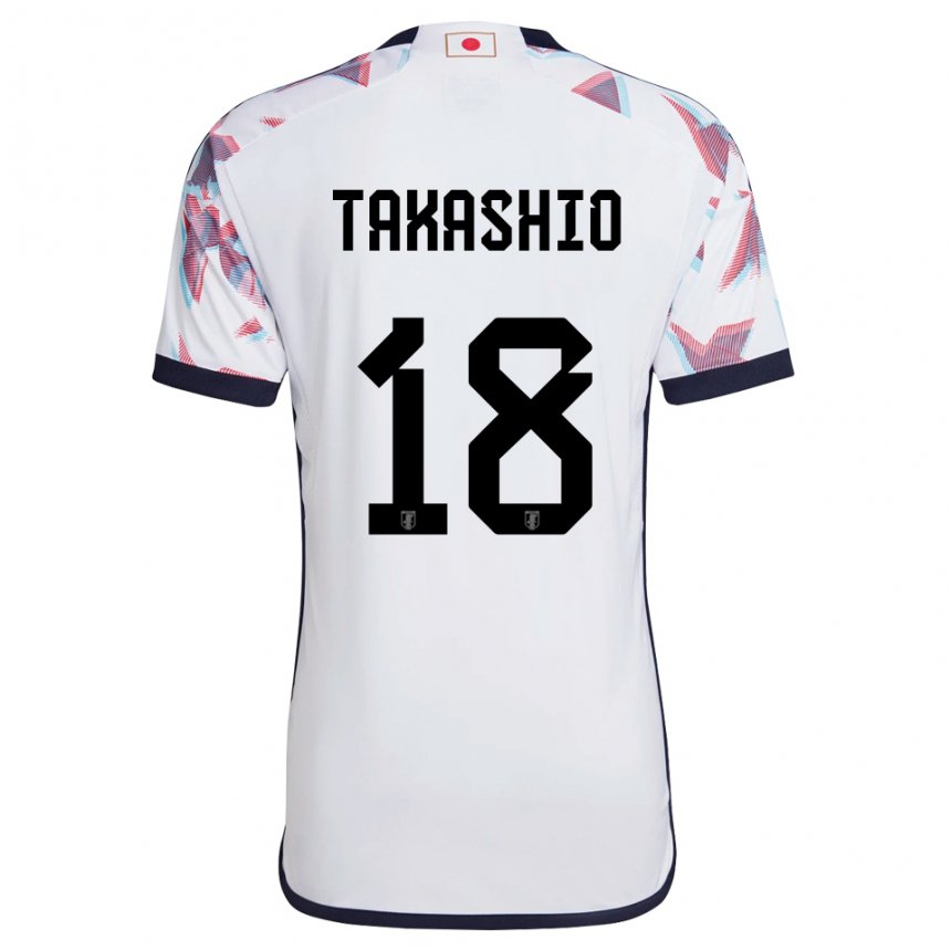 Bambino Maglia Giappone Hayase Takashio #18 Bianco Kit Gara Away 22-24 Maglietta