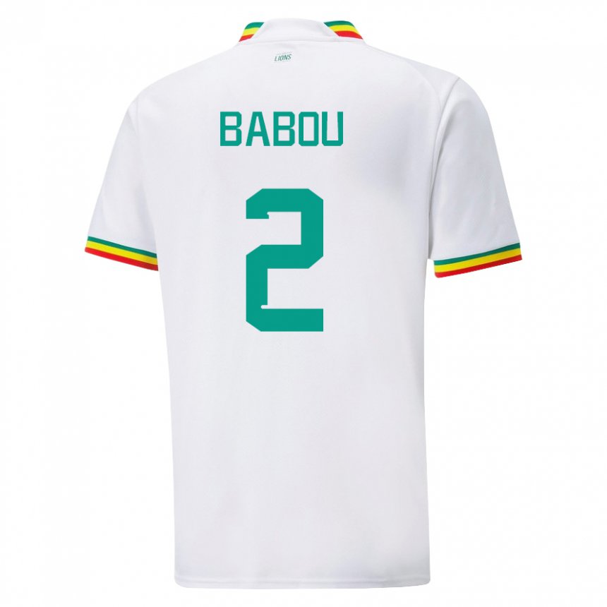 Uomo Maglia Senegal Marieme Babou #2 Bianco Kit Gara Home 22-24 Maglietta