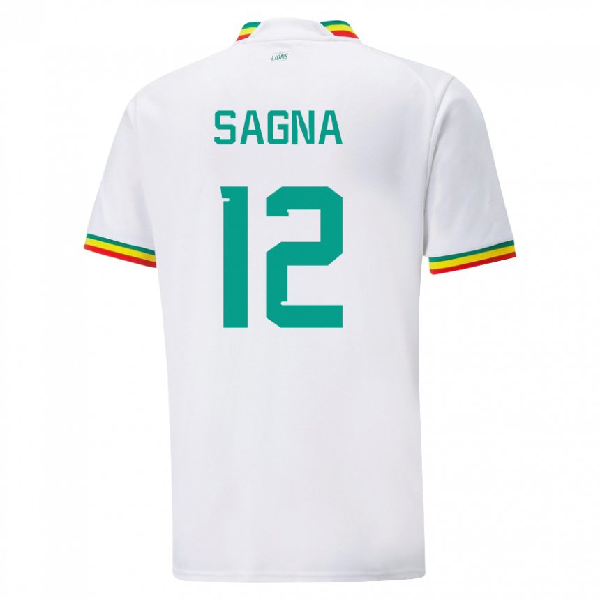 Uomo Maglia Senegal Safietou Sagna #12 Bianco Kit Gara Home 22-24 Maglietta