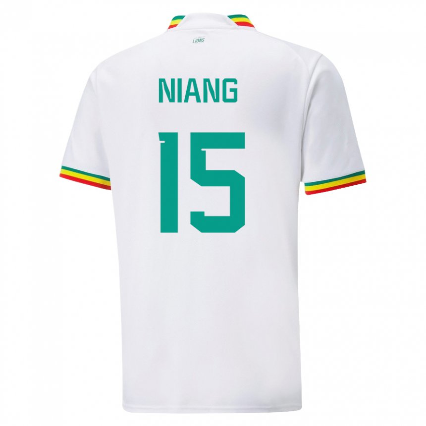 Uomo Maglia Senegal Jeanne Niang #15 Bianco Kit Gara Home 22-24 Maglietta