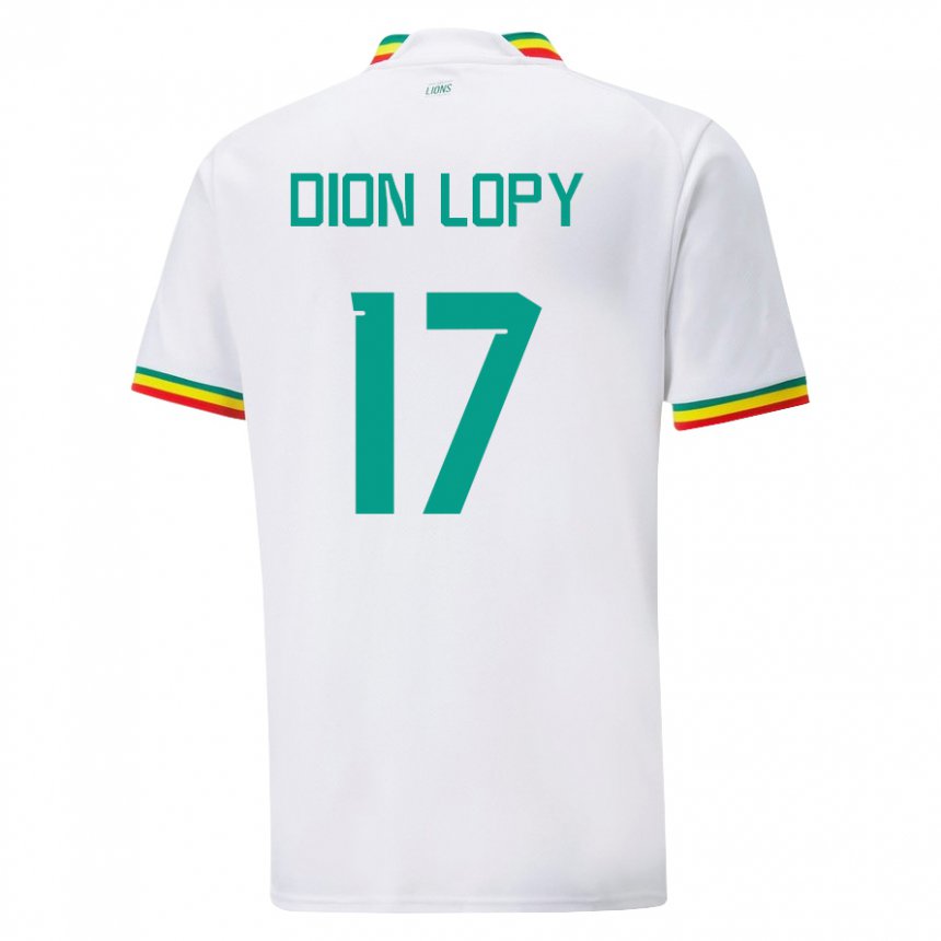 Uomo Maglia Senegal Dion Lopy #17 Bianco Kit Gara Home 22-24 Maglietta