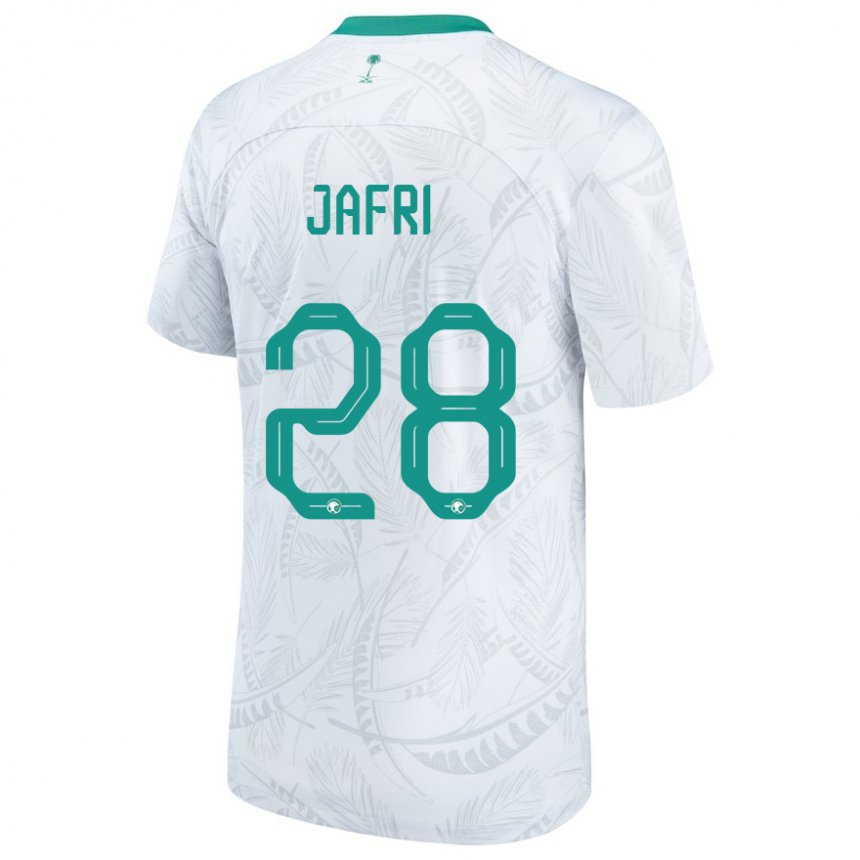 Uomo Maglia Arabia Saudita Farah Jafri #28 Bianco Kit Gara Home 22-24 Maglietta