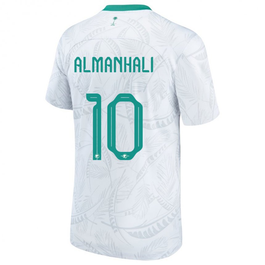 Uomo Maglia Arabia Saudita Suwailem Almanhali #10 Bianco Kit Gara Home 22-24 Maglietta