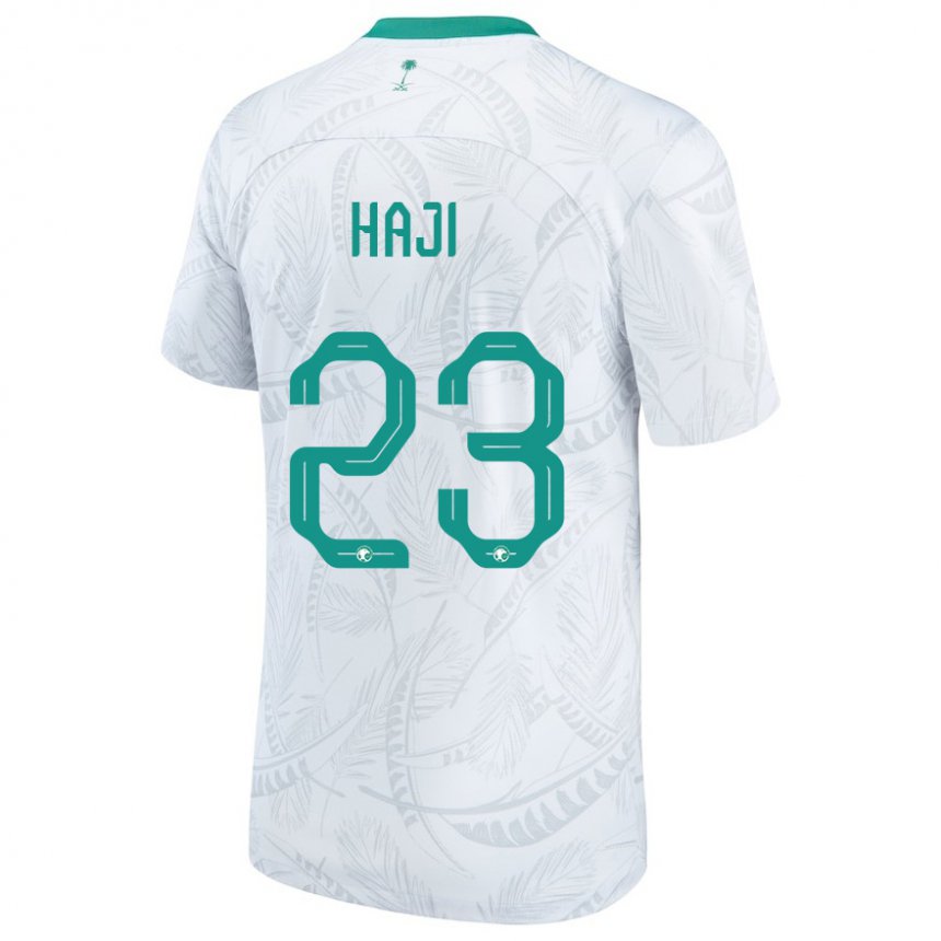 Uomo Maglia Arabia Saudita Talal Haji #23 Bianco Kit Gara Home 22-24 Maglietta