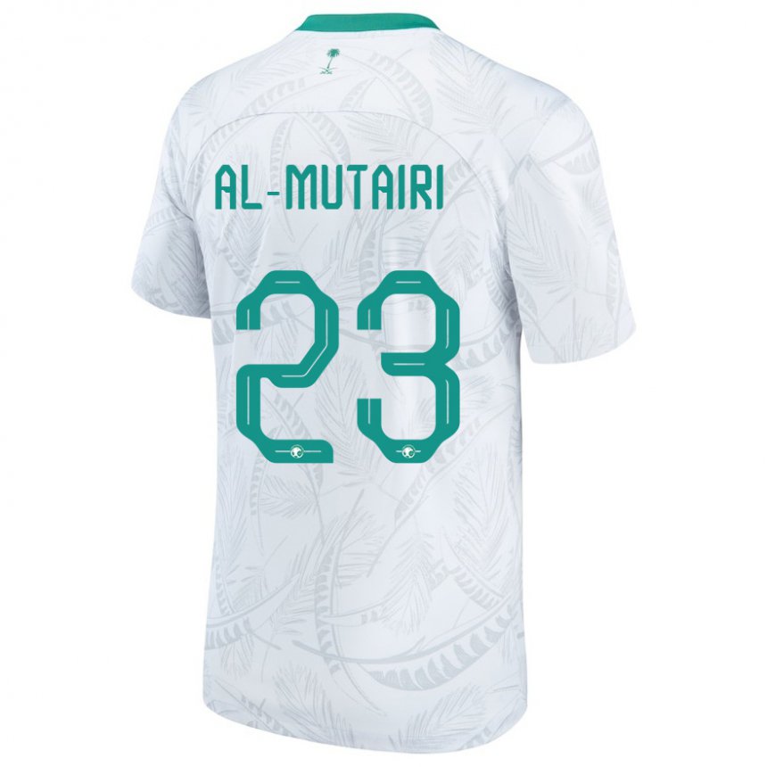 Uomo Maglia Arabia Saudita Turki Al Mutairi #23 Bianco Kit Gara Home 22-24 Maglietta