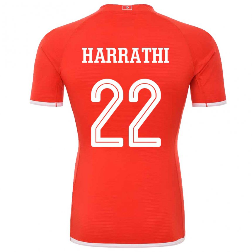 Uomo Maglia Tunisia Najla Harrathi #22 Rosso Kit Gara Home 22-24 Maglietta