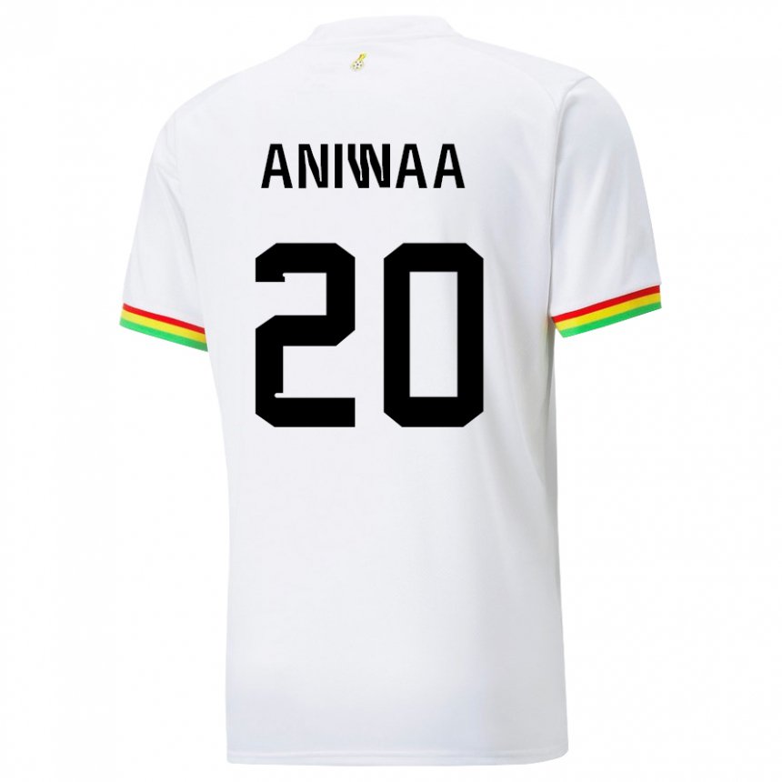 Uomo Maglia Ghana Louisa Aniwaa #20 Bianco Kit Gara Home 22-24 Maglietta