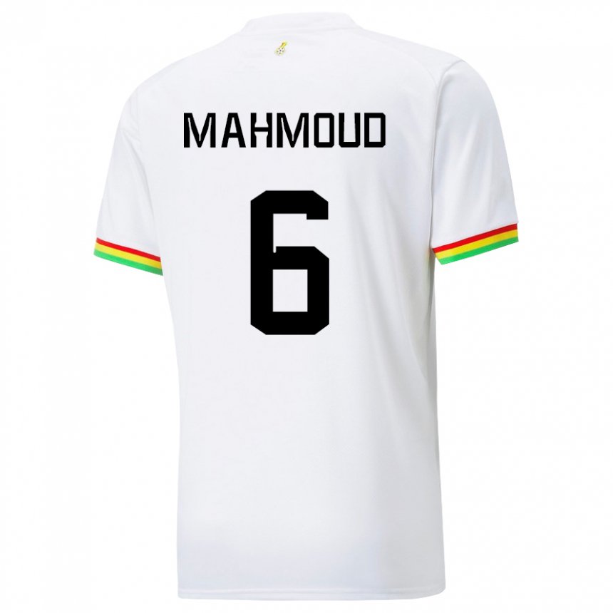 Uomo Maglia Ghana Mohaison Mahmoud #6 Bianco Kit Gara Home 22-24 Maglietta