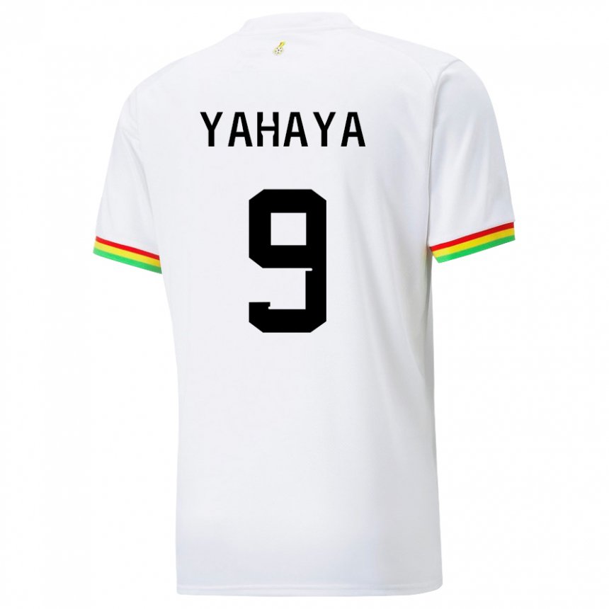 Uomo Maglia Ghana Mohammed Yahaya #9 Bianco Kit Gara Home 22-24 Maglietta