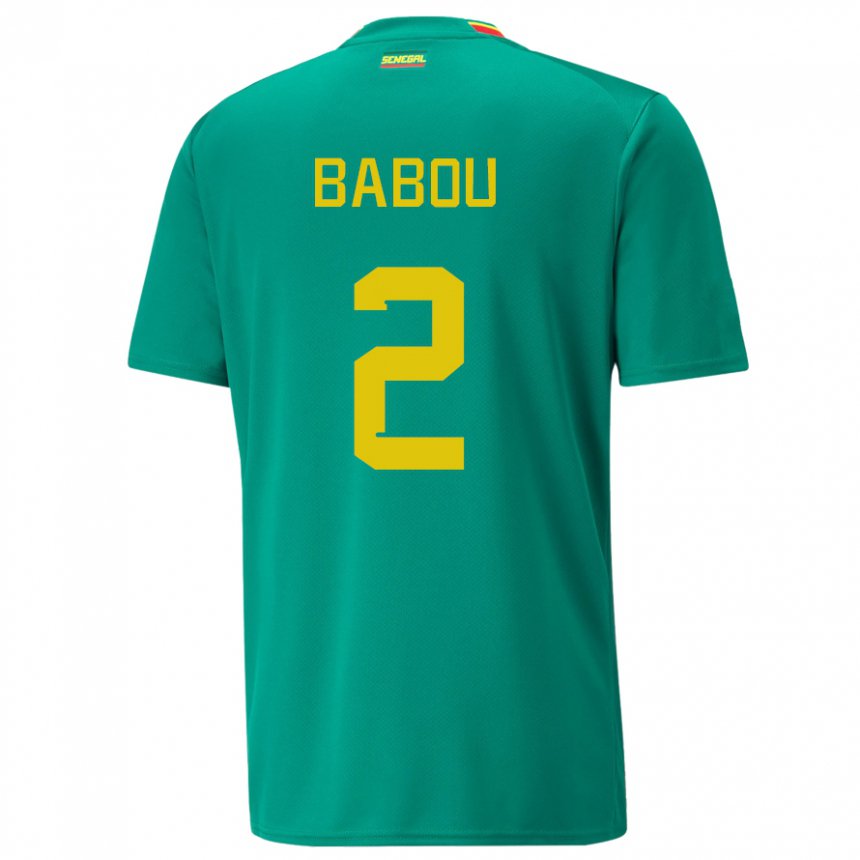 Uomo Maglia Senegal Marieme Babou #2 Verde Kit Gara Away 22-24 Maglietta