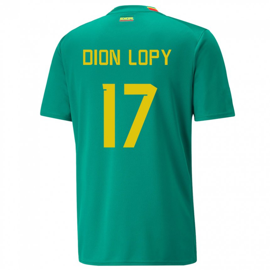 Uomo Maglia Senegal Dion Lopy #17 Verde Kit Gara Away 22-24 Maglietta