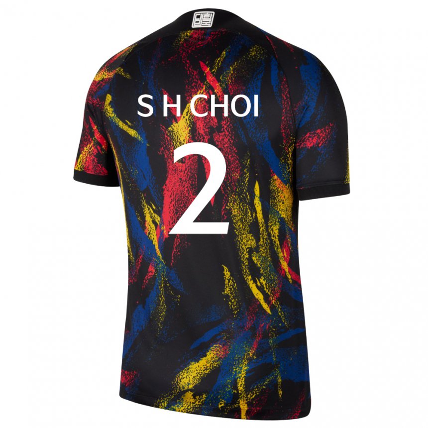 Uomo Maglia Corea Del Sud Choi Seok Hyeon #2 Multicolore Kit Gara Away 22-24 Maglietta