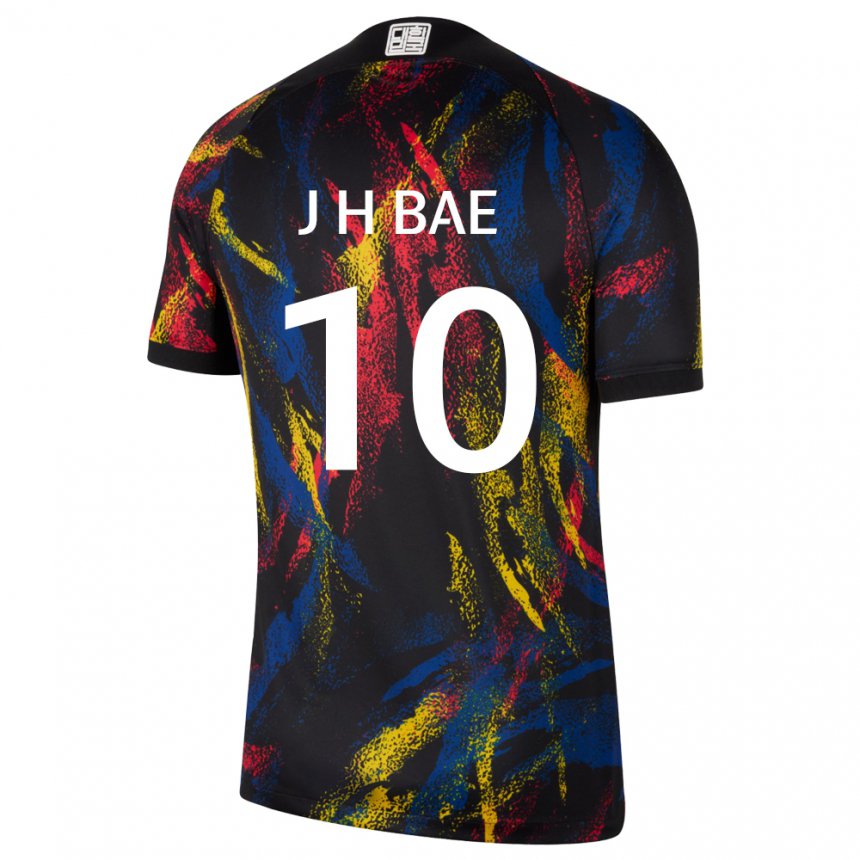 Uomo Maglia Corea Del Sud Bae Joon Ho #10 Multicolore Kit Gara Away 22-24 Maglietta