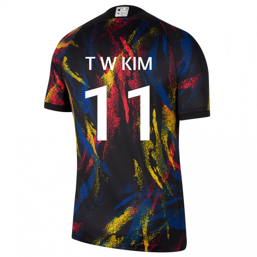 Uomo Maglia Corea Del Sud Kim Tae Wook #11 Multicolore Kit Gara Away 22-24 Maglietta