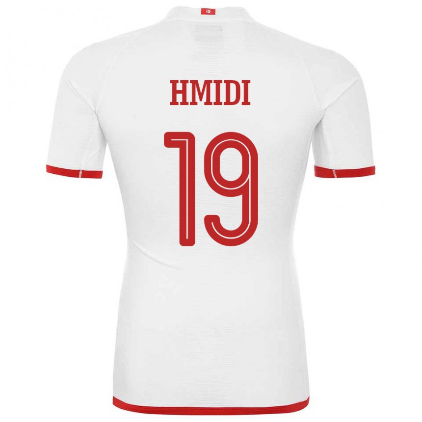 Uomo Maglia Tunisia Baraket Hmidi #19 Bianco Kit Gara Away 22-24 Maglietta