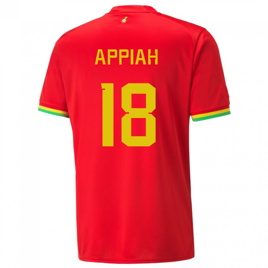 Uomo Maglia Ghana Veronica Appiah #18 Rosso Kit Gara Away 22-24 Maglietta
