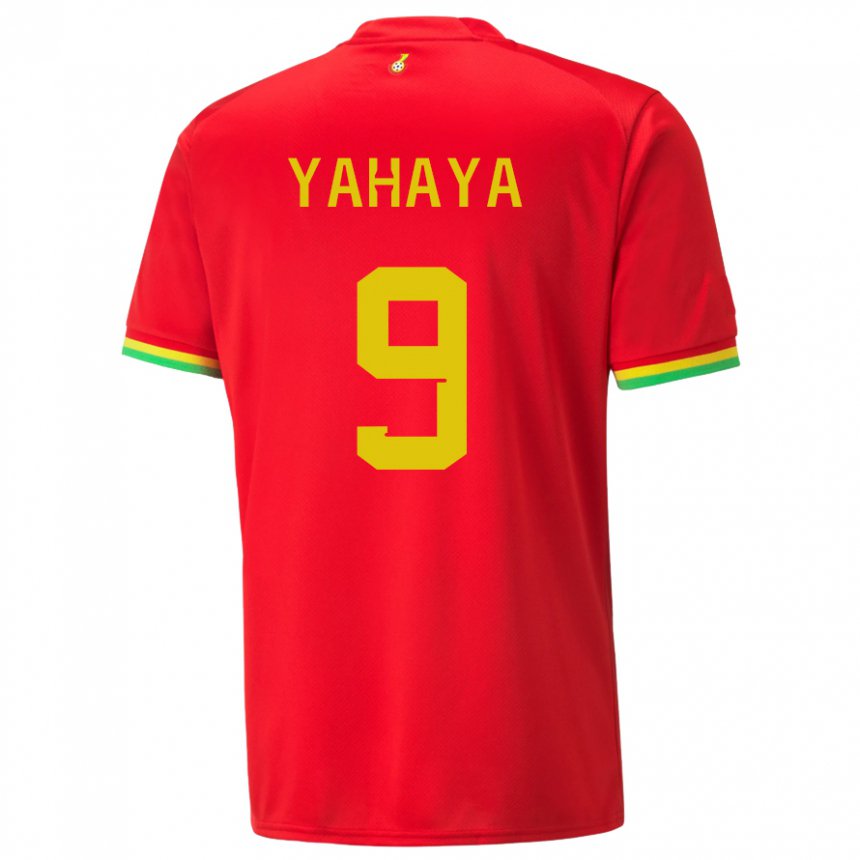 Uomo Maglia Ghana Mohammed Yahaya #9 Rosso Kit Gara Away 22-24 Maglietta