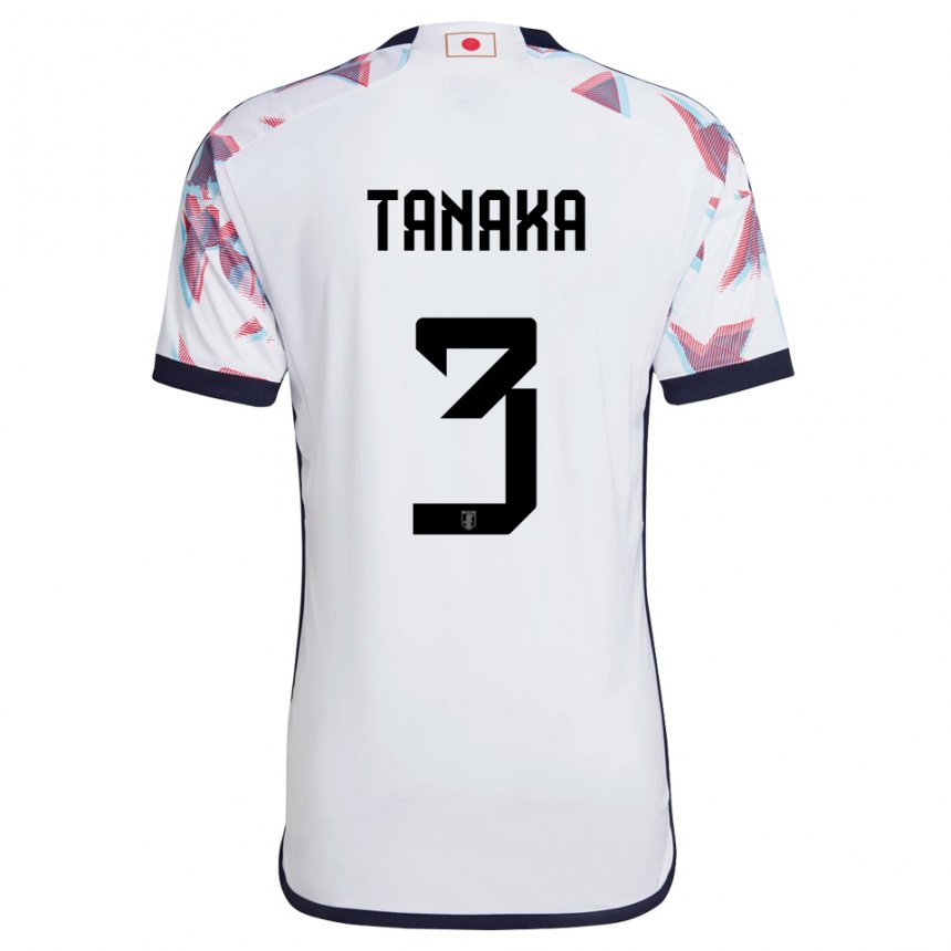 Uomo Maglia Giappone Hayato Tanaka #3 Bianco Kit Gara Away 22-24 Maglietta