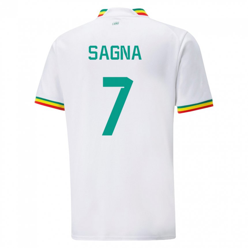 Donna Maglia Senegal Amadou Sagna #7 Bianco Kit Gara Home 22-24 Maglietta