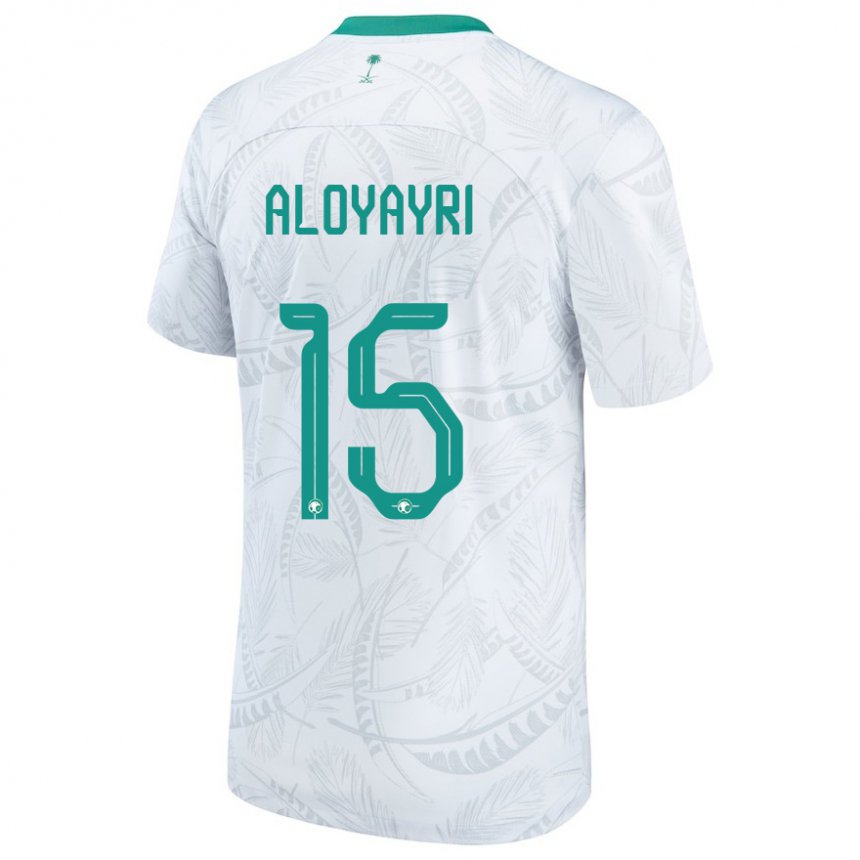 Donna Maglia Arabia Saudita Abdulmalik Aloyayri #15 Bianco Kit Gara Home 22-24 Maglietta