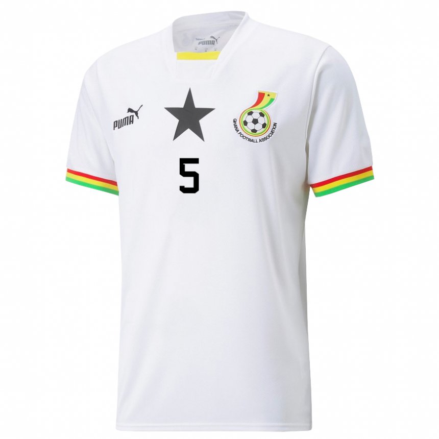 Donna Maglia Ghana Grace Asantewaa #5 Bianco Kit Gara Home 22-24 Maglietta