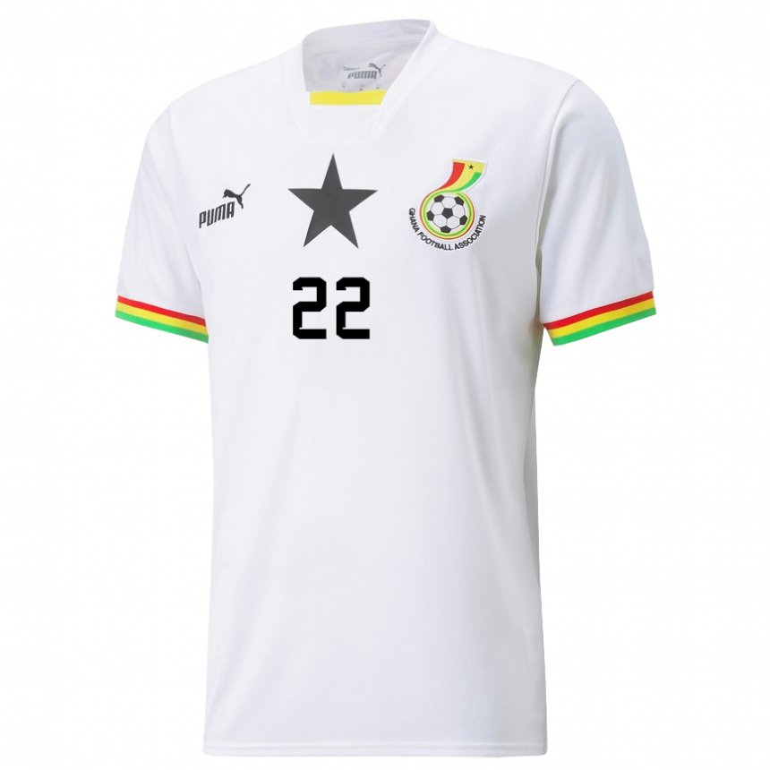 Donna Maglia Ghana Eugene Amankwah Ampofo #22 Bianco Kit Gara Home 22-24 Maglietta