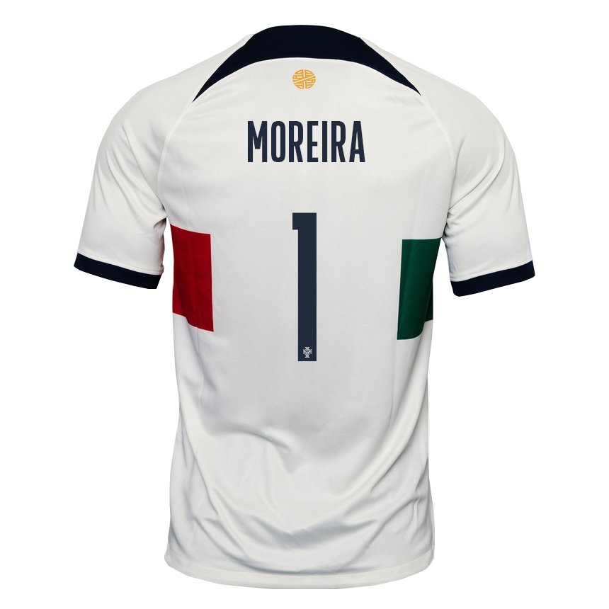 Donna Maglia Portogallo Andre Moreira #1 Bianco Kit Gara Away 22-24 Maglietta