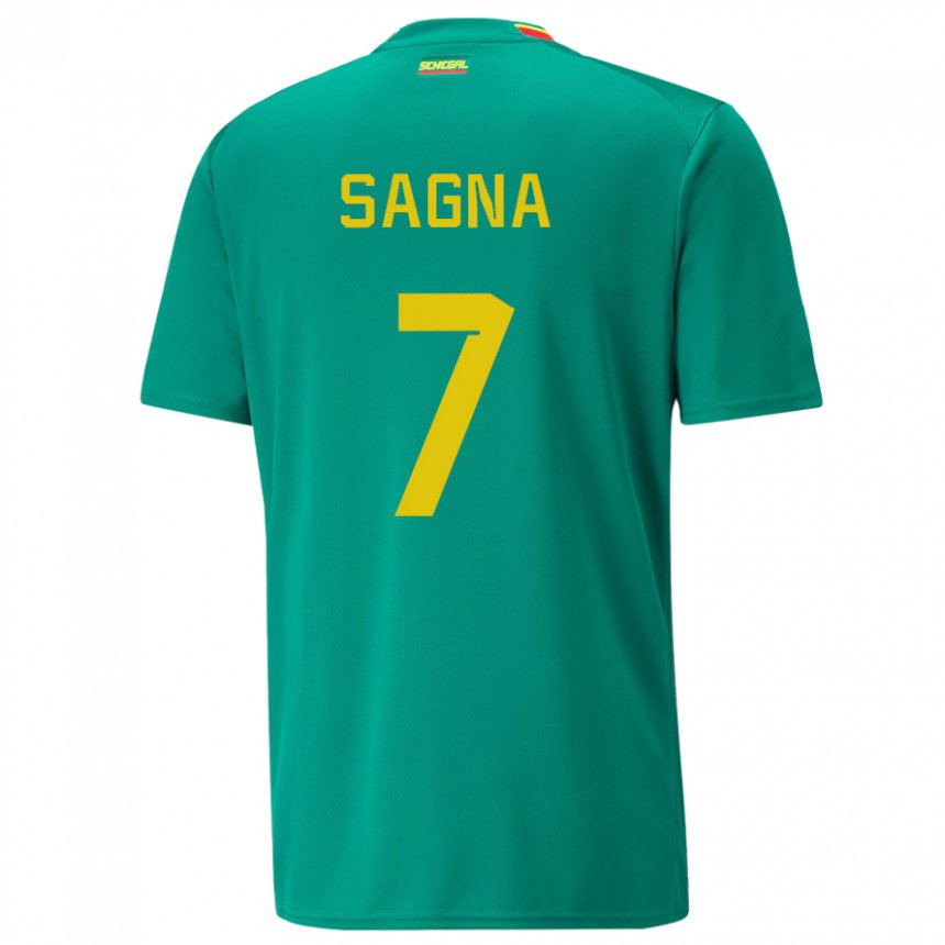 Donna Maglia Senegal Amadou Sagna #7 Verde Kit Gara Away 22-24 Maglietta