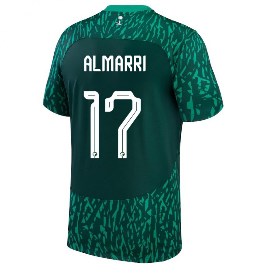 Donna Maglia Arabia Saudita Mohammed Almarri #17 Verde Scuro Kit Gara Away 22-24 Maglietta