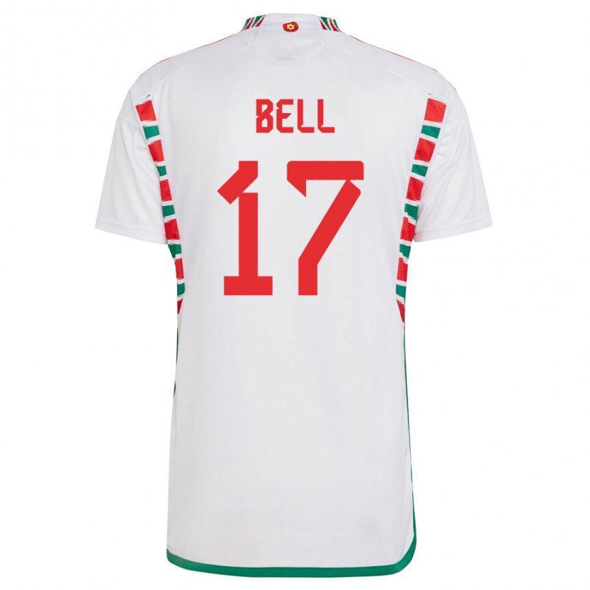 Donna Maglia Galles Zac Bell #17 Bianco Kit Gara Away 22-24 Maglietta