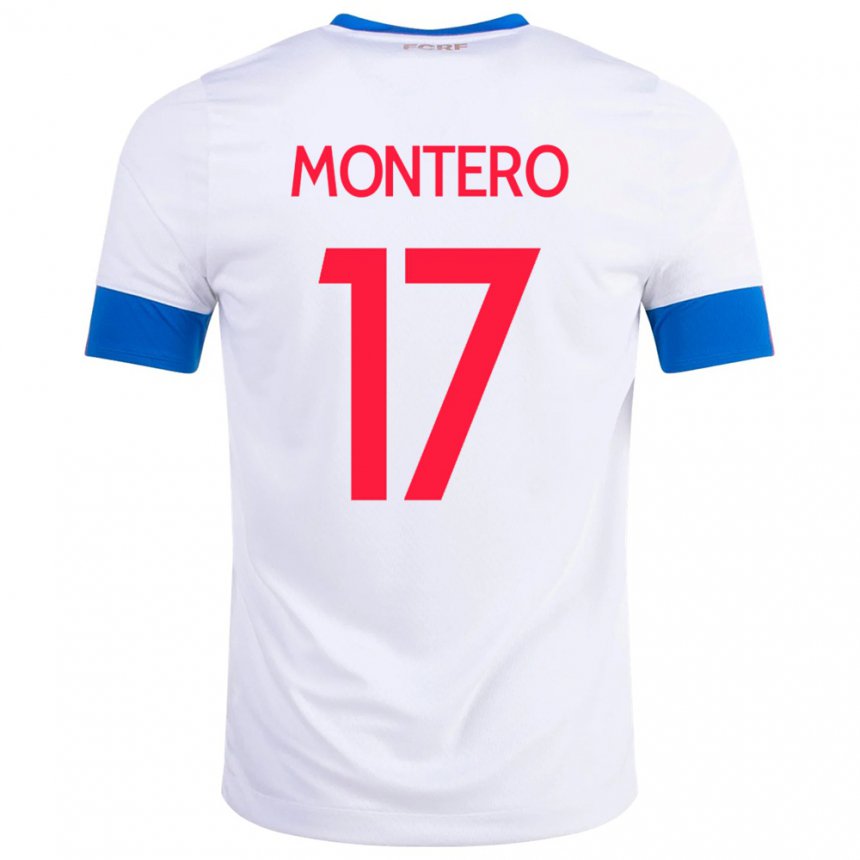 Donna Maglia Costa Rica Michelle Montero #17 Bianco Kit Gara Away 22-24 Maglietta