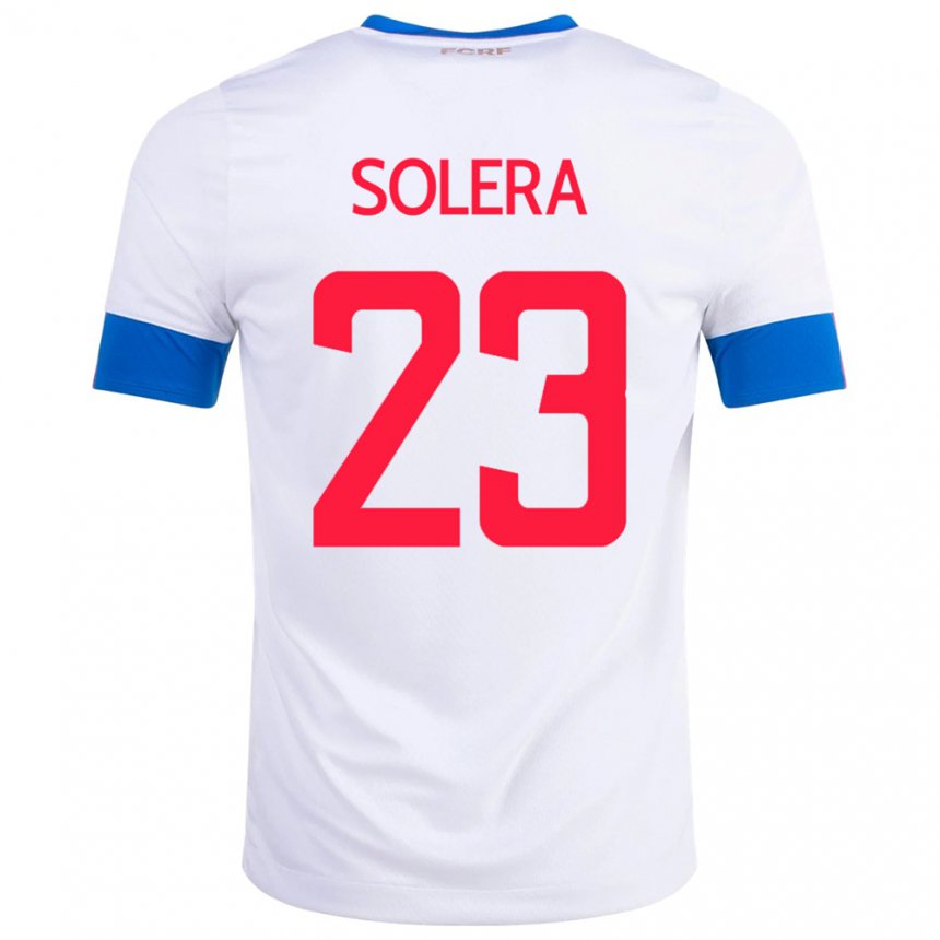 Donna Maglia Costa Rica Daniela Solera #23 Bianco Kit Gara Away 22-24 Maglietta