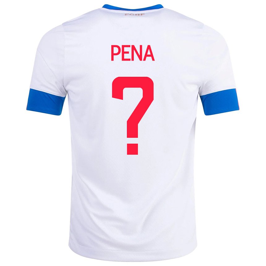 Donna Maglia Costa Rica Randy Pena #0 Bianco Kit Gara Away 22-24 Maglietta
