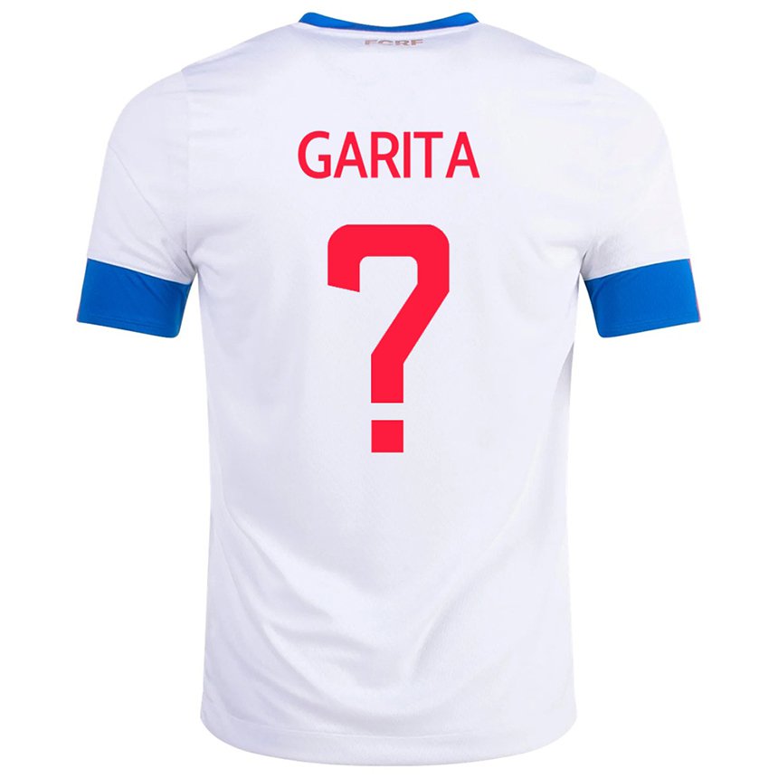Donna Maglia Costa Rica Emmanuel Garita #0 Bianco Kit Gara Away 22-24 Maglietta
