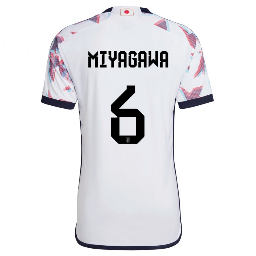 Donna Maglia Giappone Asato Miyagawa #6 Bianco Kit Gara Away 22-24 Maglietta