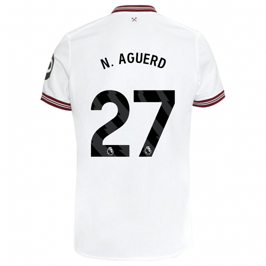 Bambino Maglia Nayef Aguerd #27 Bianco Kit Gara Away 2023/24 Maglietta