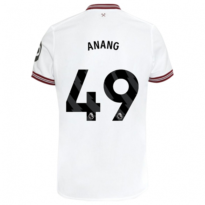 Bambino Maglia Joseph Anang #49 Bianco Kit Gara Away 2023/24 Maglietta