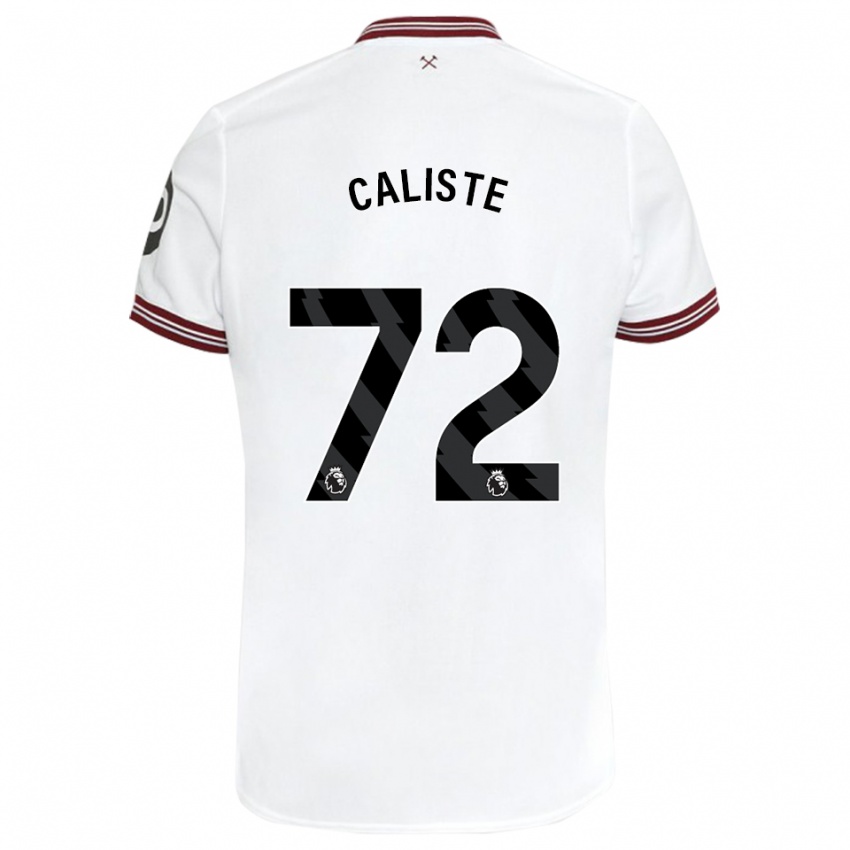 Bambino Maglia Gabriel Caliste #72 Bianco Kit Gara Away 2023/24 Maglietta