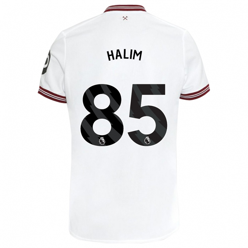 Bambino Maglia Mehmet Halim #85 Bianco Kit Gara Away 2023/24 Maglietta