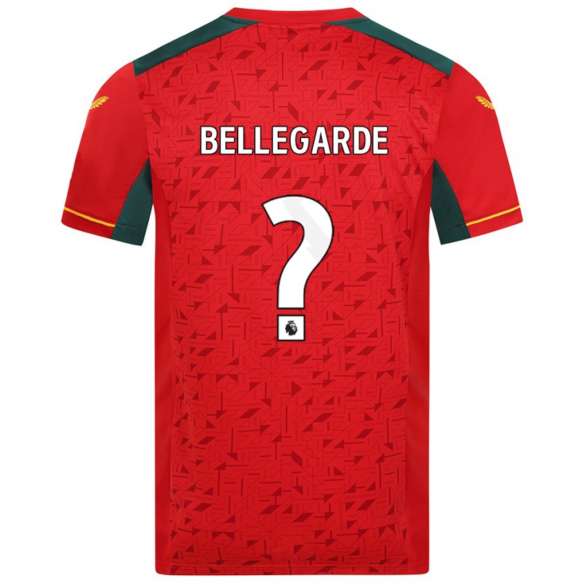 Bambino Maglia Jean-Ricner Bellegarde #0 Rosso Kit Gara Away 2023/24 Maglietta