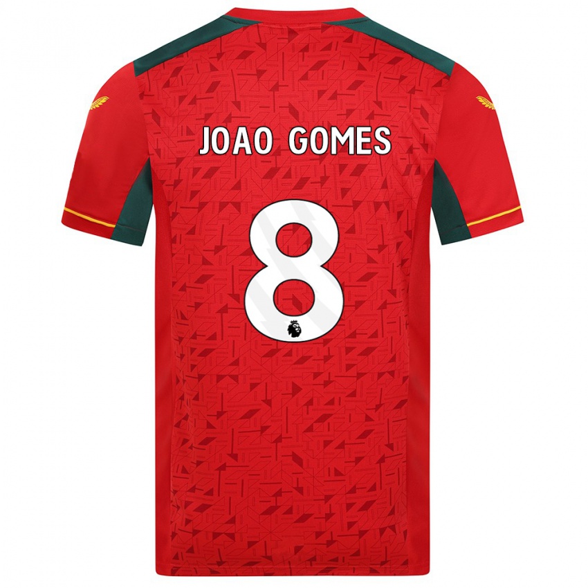 Bambino Maglia Joao Gomes #8 Rosso Kit Gara Away 2023/24 Maglietta