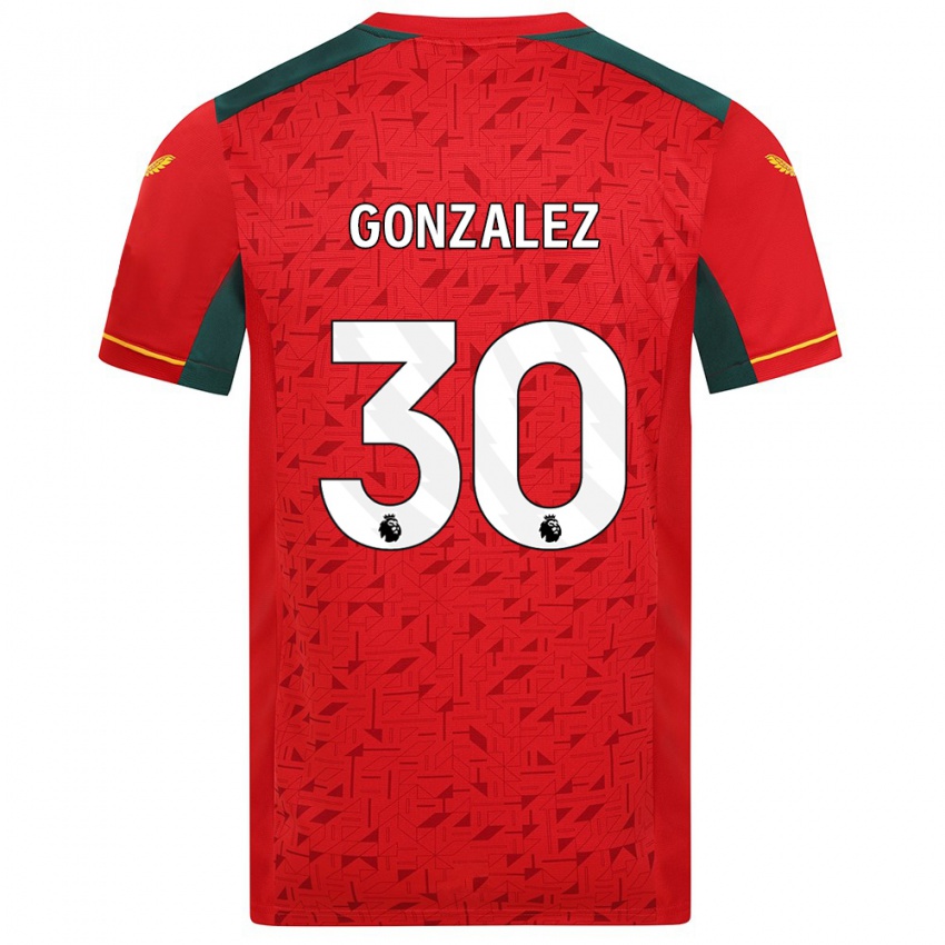 Bambino Maglia Enso González #30 Rosso Kit Gara Away 2023/24 Maglietta
