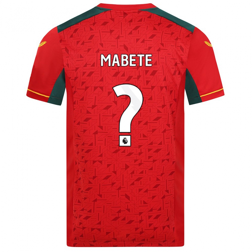 Bambino Maglia Filozofe Mabete #0 Rosso Kit Gara Away 2023/24 Maglietta