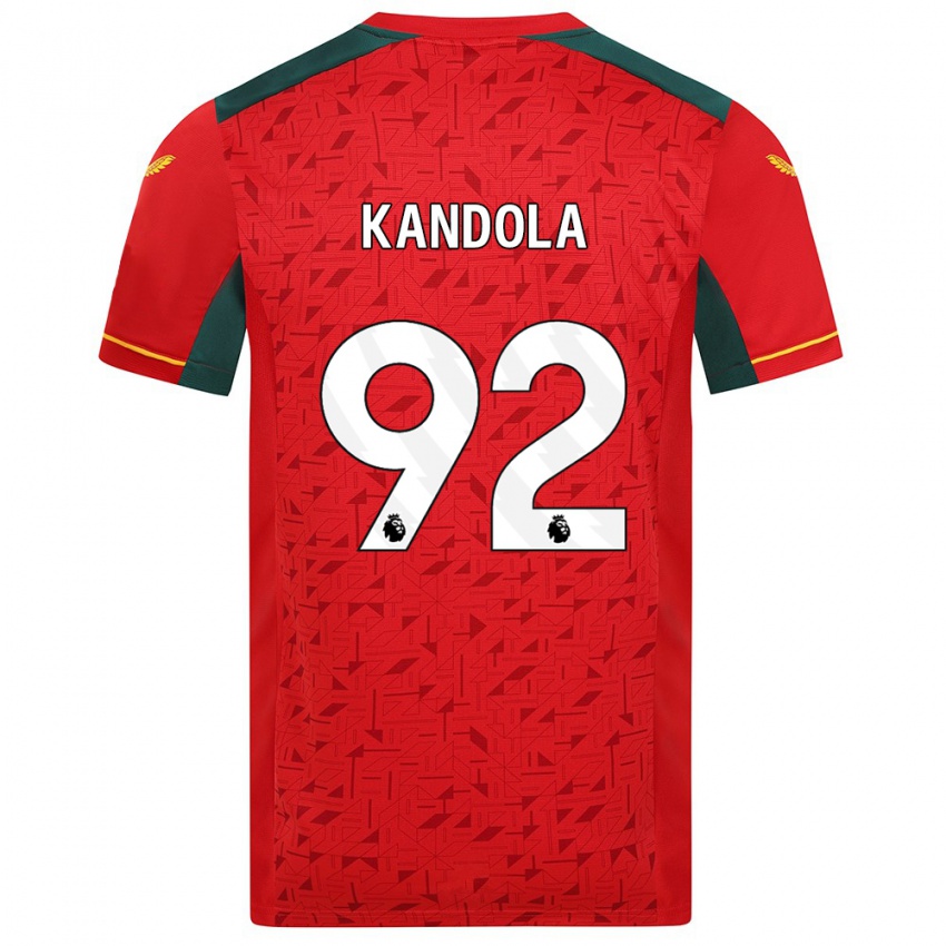 Bambino Maglia Kam Kandola #92 Rosso Kit Gara Away 2023/24 Maglietta