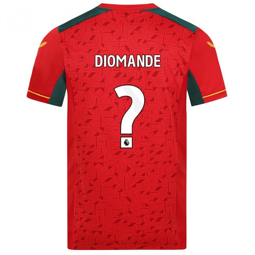 Bambino Maglia Muhamed Diomande #0 Rosso Kit Gara Away 2023/24 Maglietta