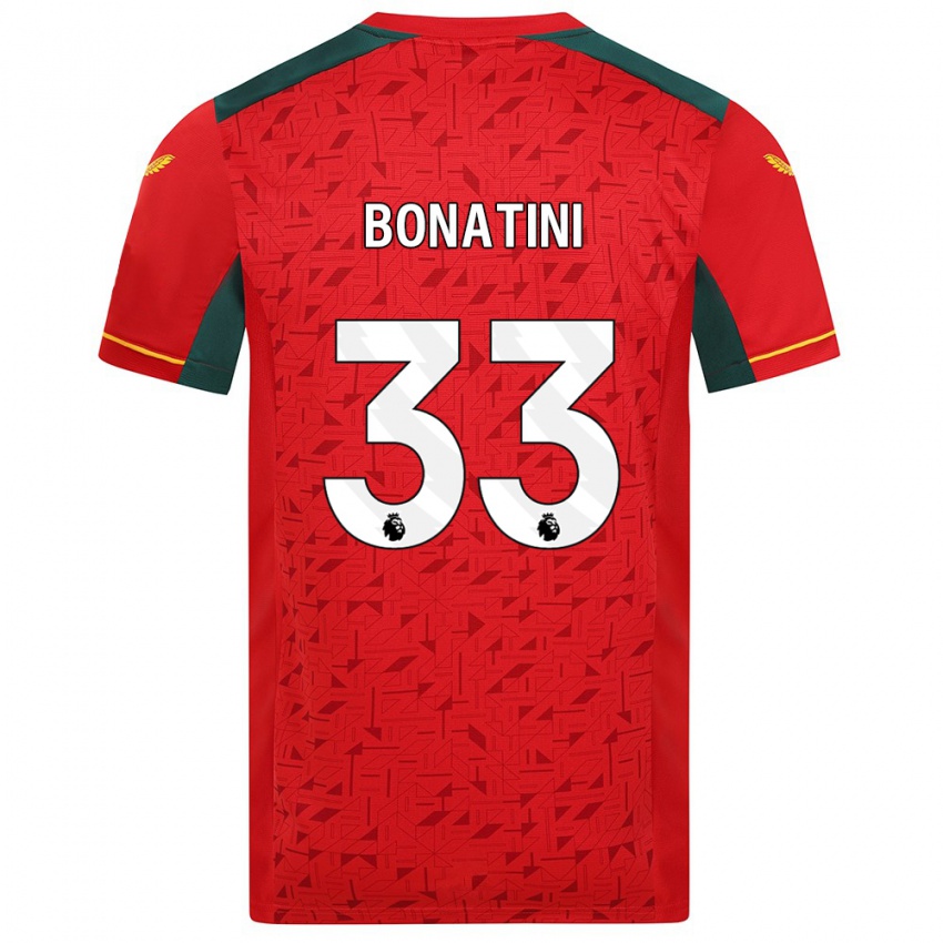 Bambino Maglia Leo Bonatini #33 Rosso Kit Gara Away 2023/24 Maglietta