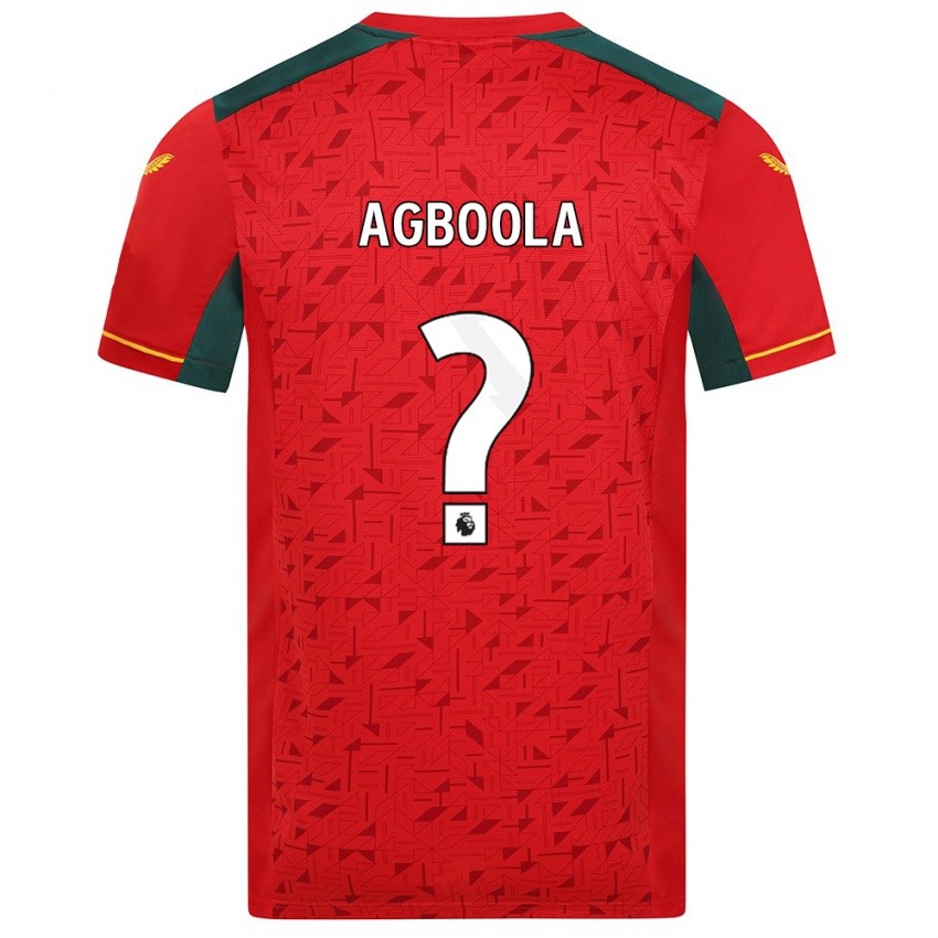 Bambino Maglia Michael Agboola #0 Rosso Kit Gara Away 2023/24 Maglietta