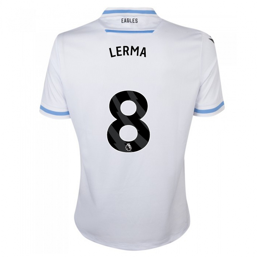 Bambino Maglia Jefferson Lerma #8 Bianco Kit Gara Away 2023/24 Maglietta
